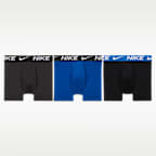 Nike Essentials Big Kids' Dri-FIT Micro Solid Boxer Briefs (3-Pack)