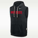 Ohio State Sideline Men's Nike Dri-FIT College Sleeveless Pullover Hoodie