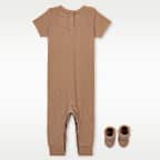 Conjunto de enterito y calcetines de tejido Knit de canalé para bebé Nike