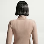 Maglia a costine aderente a manica lunga con cerniera a un quarto Nike Sportswear Chill Knit – Donna