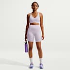 Nike Universa Women's High-Waisted 8" Biker Shorts with No Front Seam