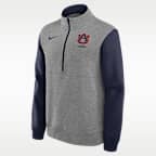 Sudadera de cuello redondo universitaria Nike de medio cierre para hombre Auburn Club
