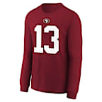 San Francisco 49ers Brock Purdy Big Kids' Long-Sleeve NFL T-Shirt