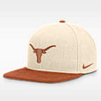 Gorra universitaria Nike Dri-FIT ajustable para hombre Texas Campus Prep