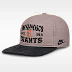 Gorra Nike de la MLB ajustable con estructura A-Frame para hombre San Francisco Giants Cooperstown Pro