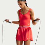 Nike Pro Women's Dri-FIT Mid-Rise Brief-Lined 3" Woven Shorts