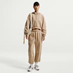 Nike Sportswear Phoenix Fleece Bol Kesim Crop Henley Kapüşonlu Kadın Üstü