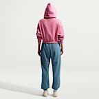 Sudadera con gorro Nike Sportswear oversized cropped Henley de tejido Fleece para mujer Phoenix