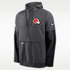 Cleveland Browns Well Rounded Anorak Men's Nike NFL 1/2-Zip Hooded Jacket
