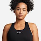 Canotta con bra imbottito a sostegno medio Nike Swoosh – Donna