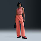 Camiseta de tirantes de tela de canalé pequeña ajustada cropped para mujer Nike Sportswear Chill Knit