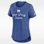 Playera Nike de la NFL para mujer New York Giants Script