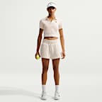 NikeCourt Heritage Kısa Kollu Crop Kadın Tenis Polo Üstü