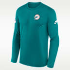 Playera de manga larga Nike Dri-FIT de la NFL para hombre Miami Dolphins Alt Legend Small Logo