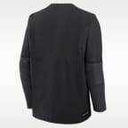 Playera rompevientos de manga larga universitaria Nike Dri-FIT con cierre de 1/4 para hombre Alabama Dugout