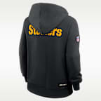 Sudadera con gorro sin cierre Nike Dri-FIT de la NFL para mujer Pittsburgh Steelers Sideline