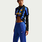 Joggers de tiro medio para mujer Nike Studio Fleece Medium Weight