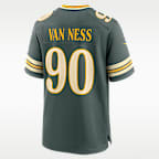 Jersey Nike de la NFL Game para hombre Lukas Van Ness Green Bay Packers Rivalries Collection