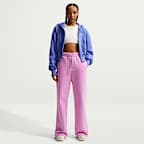Pants de tiro alto de pierna amplia para mujer Nike Sportswear Phoenix Fleece