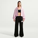Nike Studio Fleece Medium Weight  Women's Oversized Cropped Full-Zip Sweatshirt
