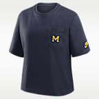 Michigan Legacy Pocket Boxy Women's Nike College T-Shirt
