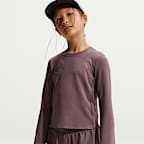 Nike MAVN Girls' Dri-FIT Ribbed Long-Sleeve Top