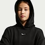 Sudadera con gorro sin cierre oversized para niña Nike Sportswear Studio Fleece