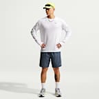 Sudadera de cuello redondo de correr Dri-FIT tipo waffle para hombre Nike Stride