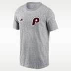 Philadelphia Phillies Cooperstown 2-Hit Large Logo Men's Nike MLB T-Shirt