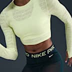 Nike Pro Women's Mid-Rise 3" Mesh-Paneled Biker Shorts