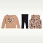 Σετ τριών τεμαχίων με αμάνικο μπουφάν Nike Wild Warmth για βρέφη (12-24M)