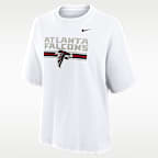 Playera boxy Nike de la NFL para mujer Atlanta Falcons Alt Redesign