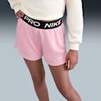Shorts Dri-FIT para niña talla grande Nike Pro Fleece