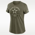 Dallas Cowboys Salute to Service Sideline Women's Nike NFL T-Shirt