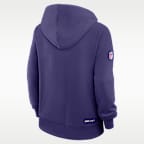 Sudadera con gorro sin cierre Nike Dri-FIT de la NFL para mujer Baltimore Ravens Sideline Standard Issue