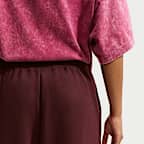 Pants oversized de tiro alto con dobladillo para mujer Nike Studio Fleece Medium Weight