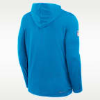 Carolina Panthers Sideline Men's Nike Dri-FIT NFL Long-Sleeve Hooded Top