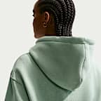 Sudadera con gorro holgada cropped con cierre completo para mujer Nike Sportswear Phoenix Fleece