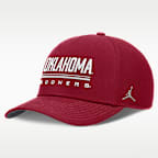 Oklahoma Sideline Practice Rise Men's Jordan Brand Dri-FIT College Adjustable Hat
