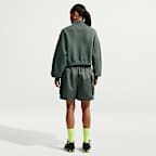 Nike Studio Fleece Medium Weight Women's Oversized 1/4-Zip Cropped Top