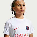 Haut de foot à manches courtes Nike Football Dri-FIT Paris Saint-Germain Strike pour ado
