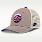 Gorra de rejilla Nike de la MLB ajustable para hombre New York Mets Cooperstown Rise