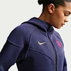 F.C. Barcelona Tech Fleece Windrunner Women's Nike Football Full-Zip Hoodie
