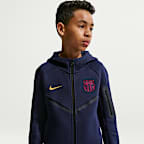 F.C. Barcelona Tech Fleece Older Kids' (Boys') Nike Football Full-Zip Hoodie