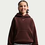 Sudadera con gorro sin cierre de tejido Fleece para niños talla grande Nike Solo Swoosh
