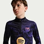 F.C. Barcelona Strike Away Older Kids' Kobe Dri-FIT Football Knit Pre-Match Drill Top