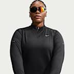 Nike Swift Dri-FIT UV løpeoverdel med kvart glidelås til dame (Plus Size)