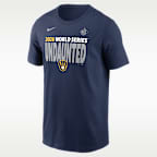 Playera Nike de la MLB para hombre de los Milwaukee Brewers 2026 World Series Participant