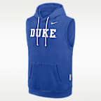 Sudadera con gorro sin cierre sin mangas universitaria Nike Dri-FIT para hombre Duke Sideline