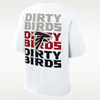 Playera boxy Nike de la NFL para mujer Atlanta Falcons Alt Redesign